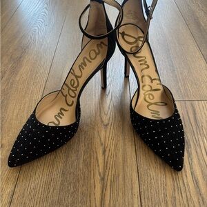Sam Edelman Black Suede with studs Women's Heels- NWOT